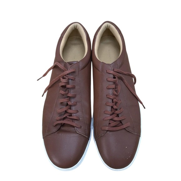 Oliver Cabell Low 1 Casual Shoes Men Size 15 Brown Leather Comfort Sneakers READ